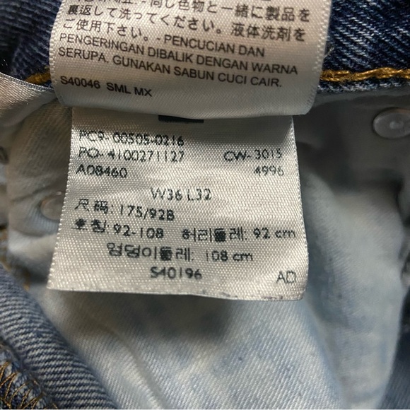 Levi’s 505 Regular Fit Jeans Blue - Picture 9 of 15